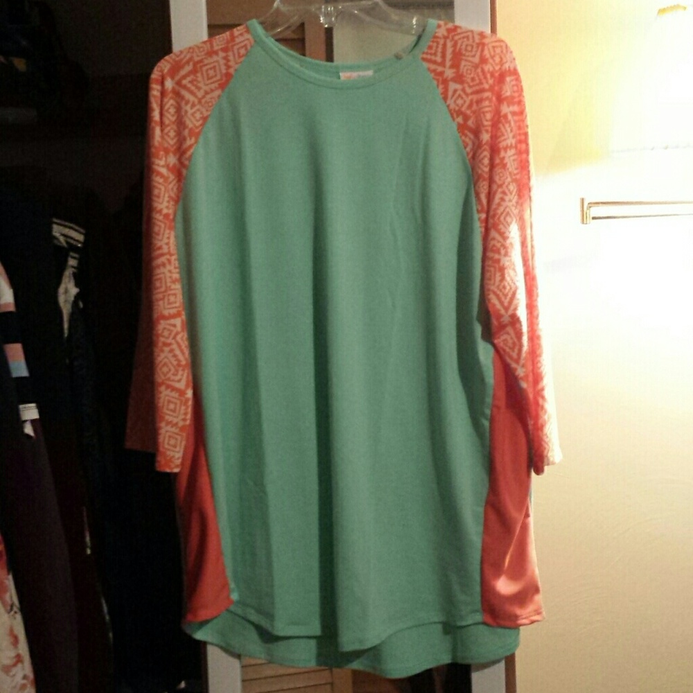 2x aqua and orange LuLaRoe Randy